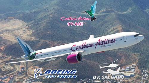 PMDG 777-300ER old Caribbean airlines 9Y-ARI fictional