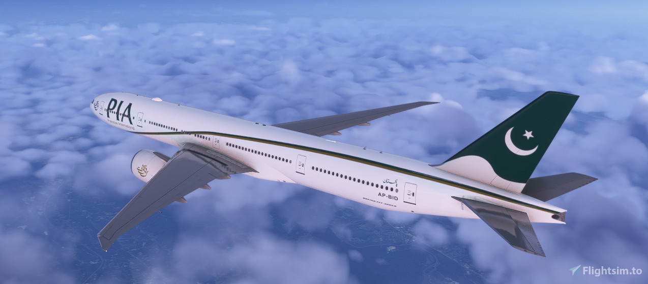 PMDG 777-300ER Pakistan International Airlines (AP-BID)- w/Cabin 对于 ...