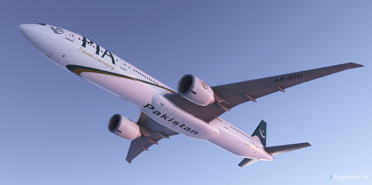 PMDG 777-300ER Pakistan International Airlines (AP-BID)- w/Cabin 对于 ...