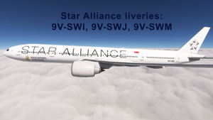 PMDG 777-300ER w/ cabin Singapore Airlines complete fleet (regular + Star Alliance) thumbnail 7