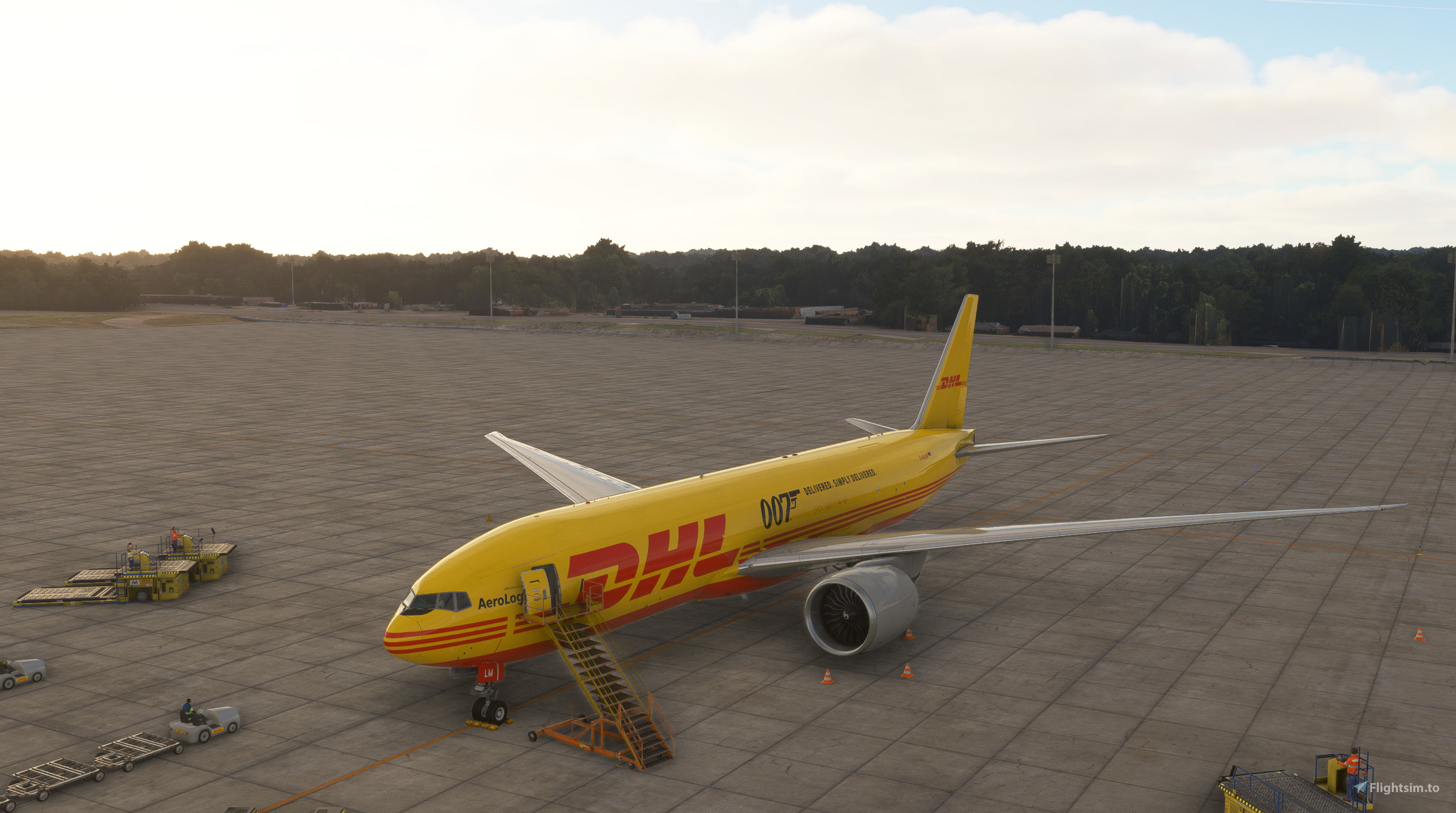PMDG 777F DHL Express 007 livery for Microsoft Flight Simulator | MSFS