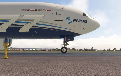 PMDG 777F nose gear compression fix