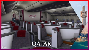 PMDG 77W | Qatar New Formula 1 A7-BEB "Fictional" [8K]  thumbnail 8