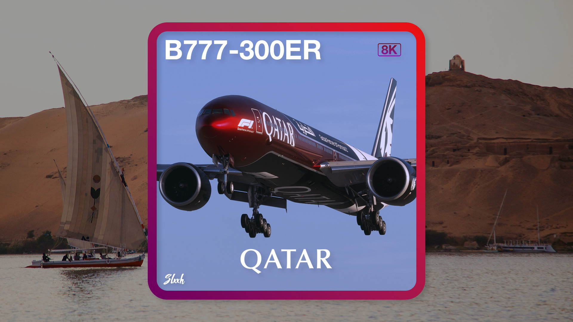 PMDG 77W | Qatar New Formula 1 A7-BEB "Fictional" [8K]  - Image 1