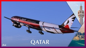 PMDG 77W | Qatar New Formula 1 A7-BEL "Fictional" [8K] thumbnail 2