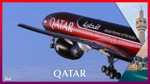 PMDG 77W | Qatar New Formula 1 A7-BEL "Fictional" [8K] thumbnail 3