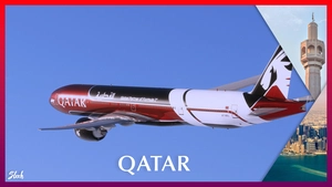 PMDG 77W | Qatar New Formula 1 A7-BEL "Fictional" [8K] thumbnail 6