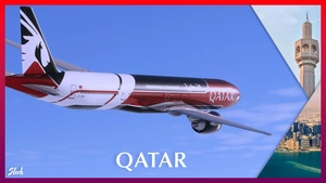 PMDG 77W | Qatar New Formula 1 A7-BEL "Fictional" [8K] thumbnail 8