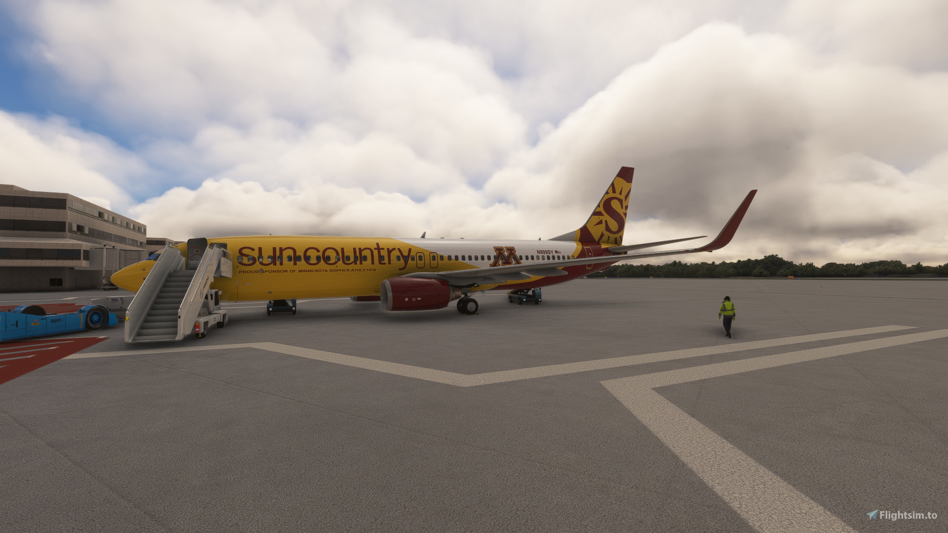 PMDG B737-800 Sun Country Gophorce One N809SY for Microsoft