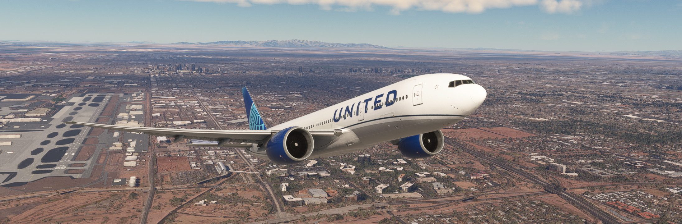 PMDG B777-200LR | United Airlines (Evo Blue) | Fictional | Requested - Image 1