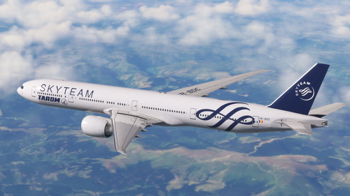 PMDG B777-300ER  Tarom Skyteam livery "Muntenia" YR-BDC (Fictional)