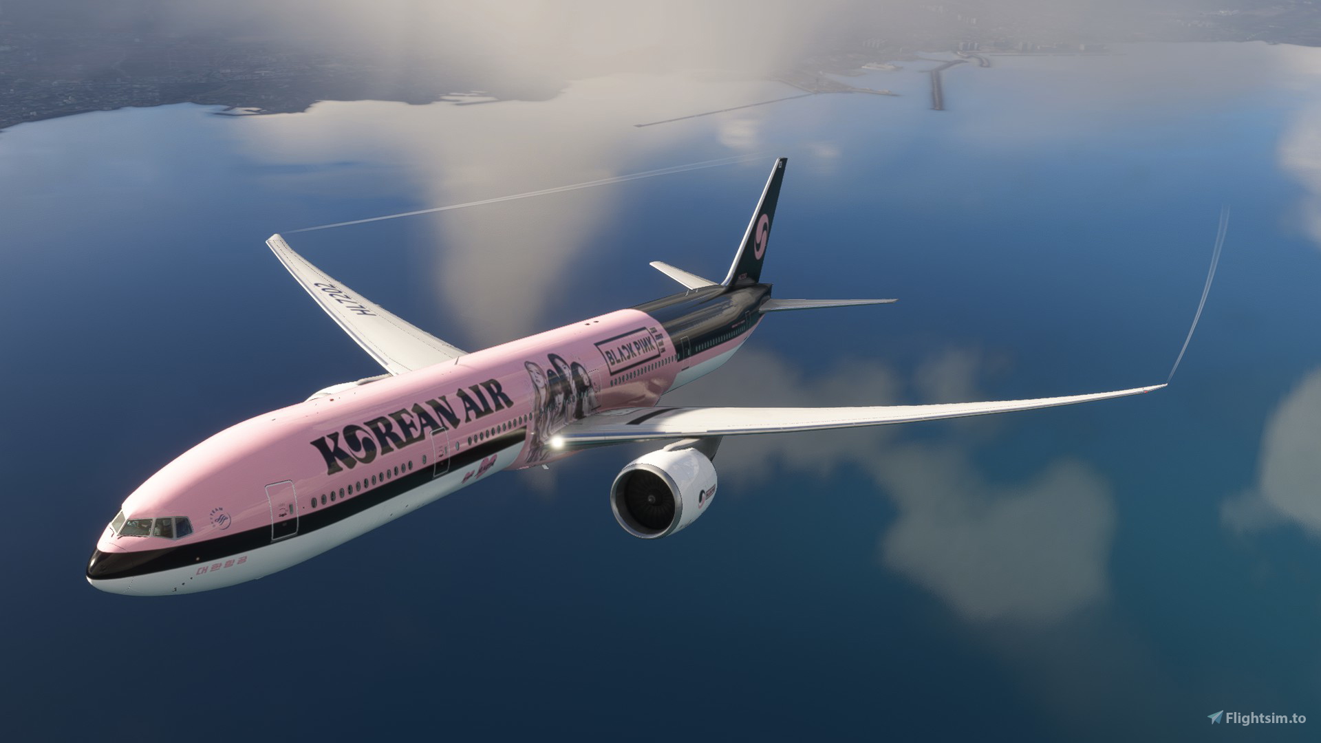 PMDG B777-300ER -Korean Air-Black Pink-HL7202 のために