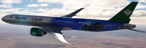 PMDG B777-300ER Saudi Airlines HZ-AK43 |  Formula E 2024 | w/Cabin |  Requested thumbnail 7