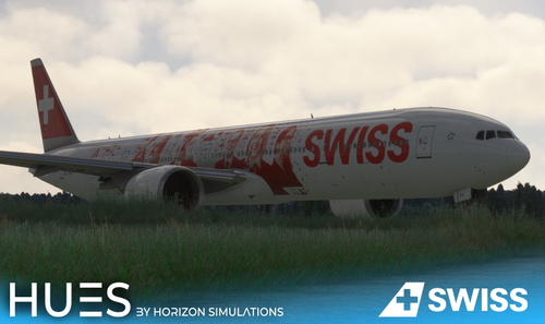 PMDG B777-3DEER Swiss HB-JNA Swiss Faces Livery W/cabin