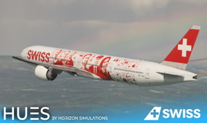 PMDG B777-3DEER Swiss HB-JNA Swiss Faces Livery W/cabin thumbnail 3