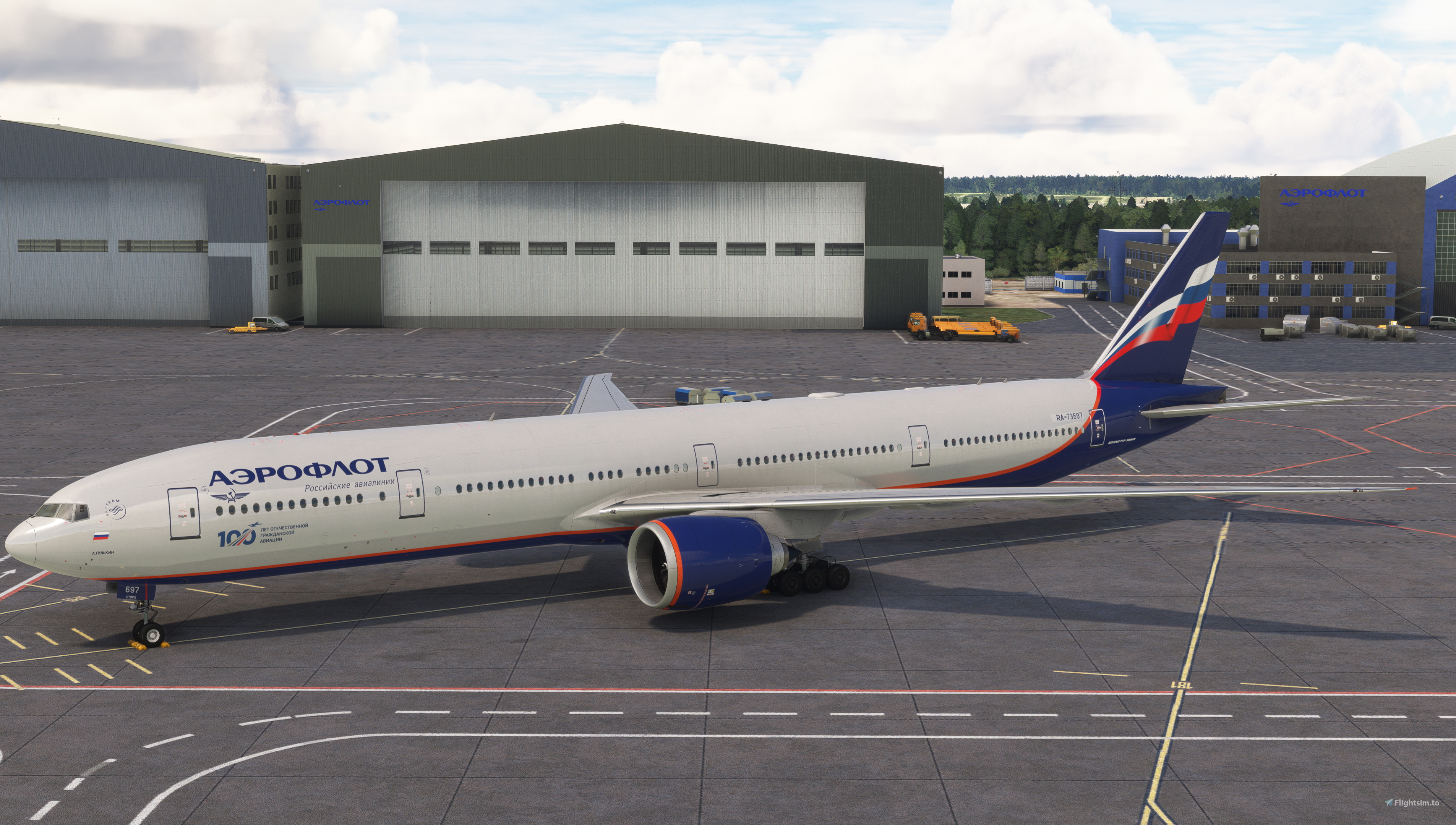 AEROFLOT 777-300ER アエロフロート SKYTEAM ph Flight Factor Boeing 777-300ER Aeroflot skyteam livery