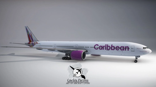 PMDG Boeing B777-300-ER | 9Y-CHA | Caribbean Airlines with personalized passenger cabin