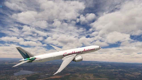 PMDG Boeing B777-300-ER | 9Y-GRA | Caribbean Airlines with personalized passenger cabin