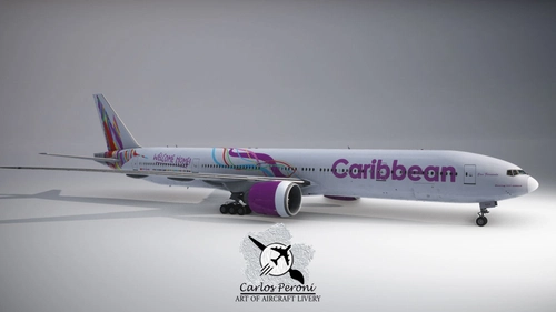 PMDG Boeing B777-300-ER | 9Y-SAN | Caribbean Airlines with personalized passenger cabin
