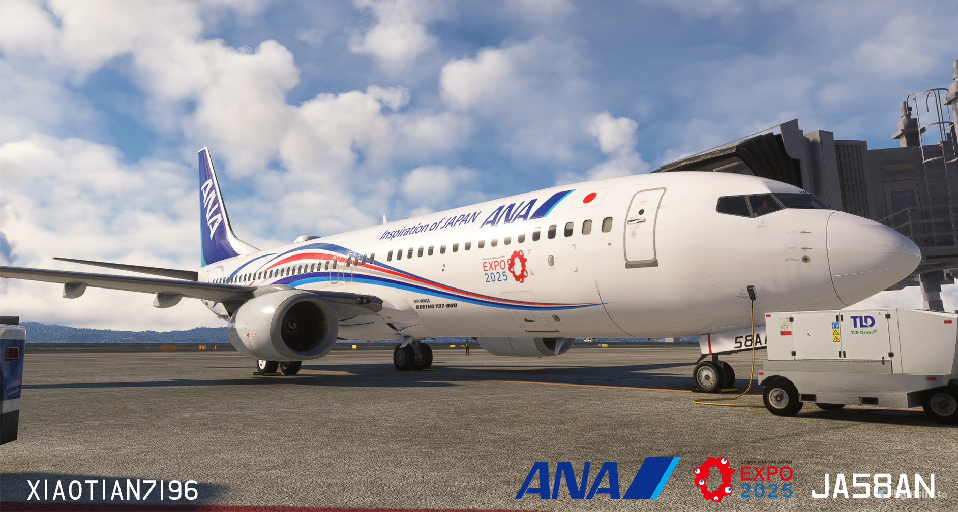 航空機・ヘリコプター ANA 737-800 JA58AN Expo 2025 JC 1:400 ANA 737-800 JA58AN Expo 2025 JC 1:400 - メルカリ