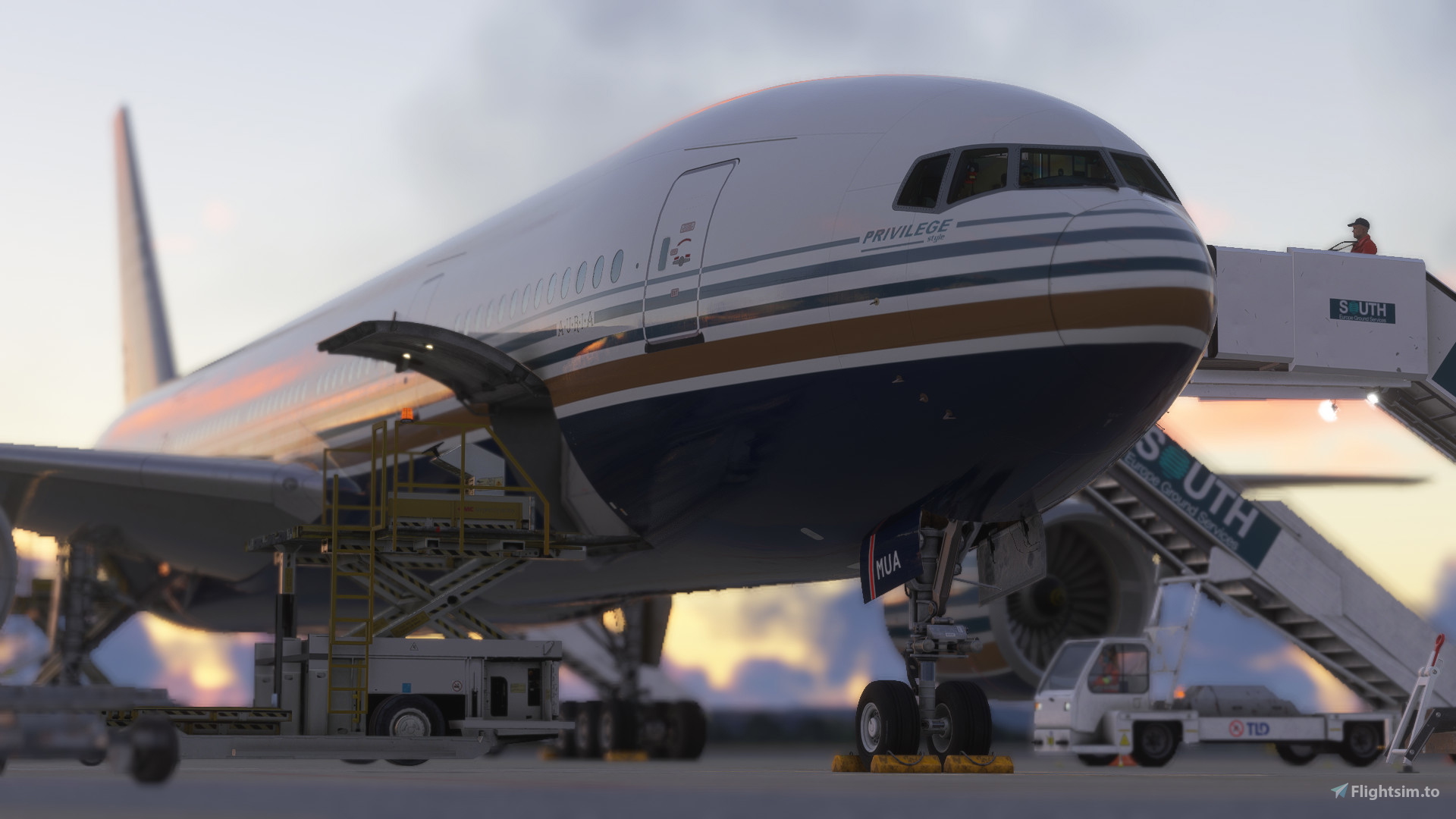 Privilege Style Retired [EC-MUA] w/Cabin | PMDG B777-200ER