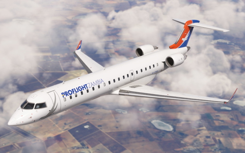Proflight Zambia Bombardier CRJ550 9J-PFD Fictional