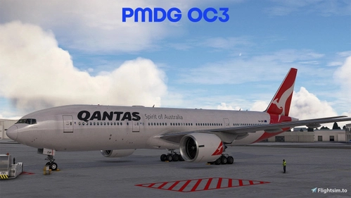 Qantas Airlines & Cabin PMDG B777-200LR