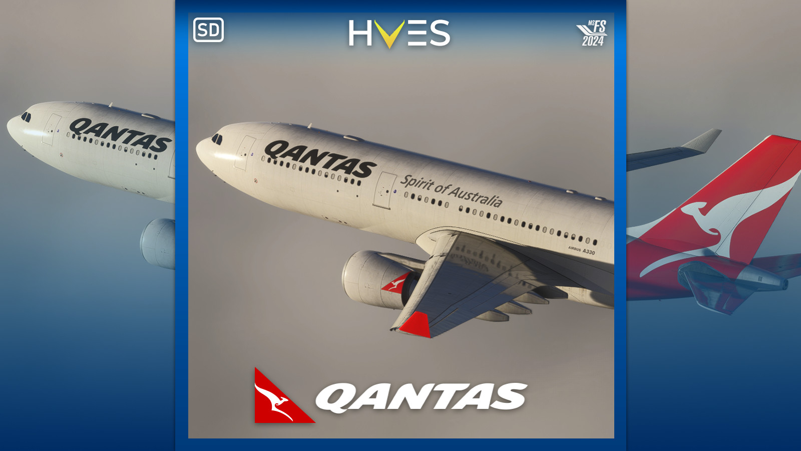 QANTAS Old Colors w/Cabin | A330-300 inibuilds/microsoft [SD] - Image 1