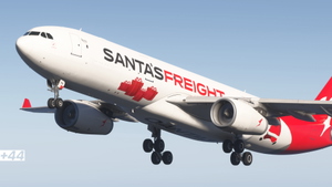 Qantas Santa's Freight (VH-XF4) iniBuilds A330-300P2F - 8K thumbnail 2