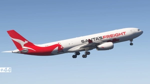 Qantas Santa's Freight (VH-XF4) iniBuilds A330-300P2F - 8K thumbnail 3
