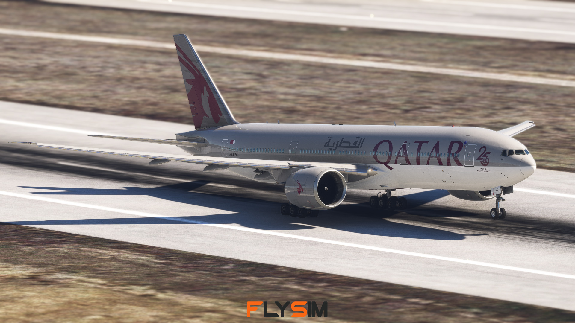 Qatar Airways | 25 Years of Excellence | A7-BBC | PMDG Boeing 777-200LR - Image 1
