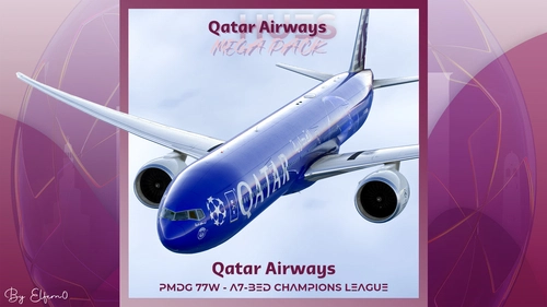 Qatar Airways A7-BED Champions League | PMDG 777-300ER