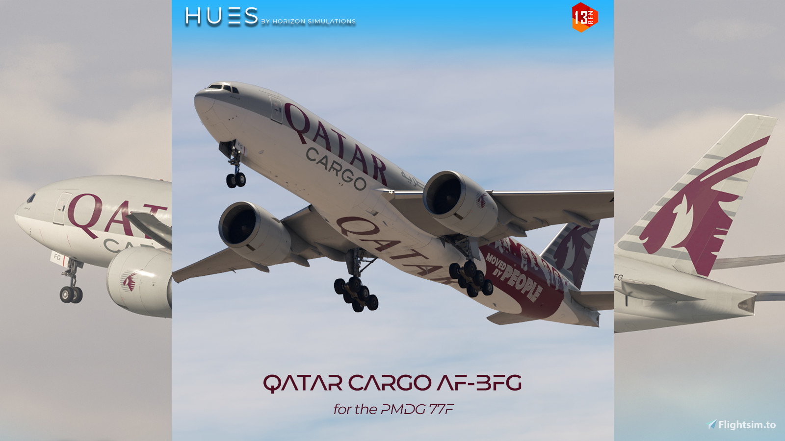 Qatar Airways Cargo A7-BFG "Moved by People" | PMDG Boeing 77F | 8K & 4K - Image 1