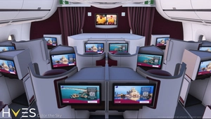 QATAR Airways Fleet  w/ 3D Cabin | A350-900 inibuilds thumbnail 7