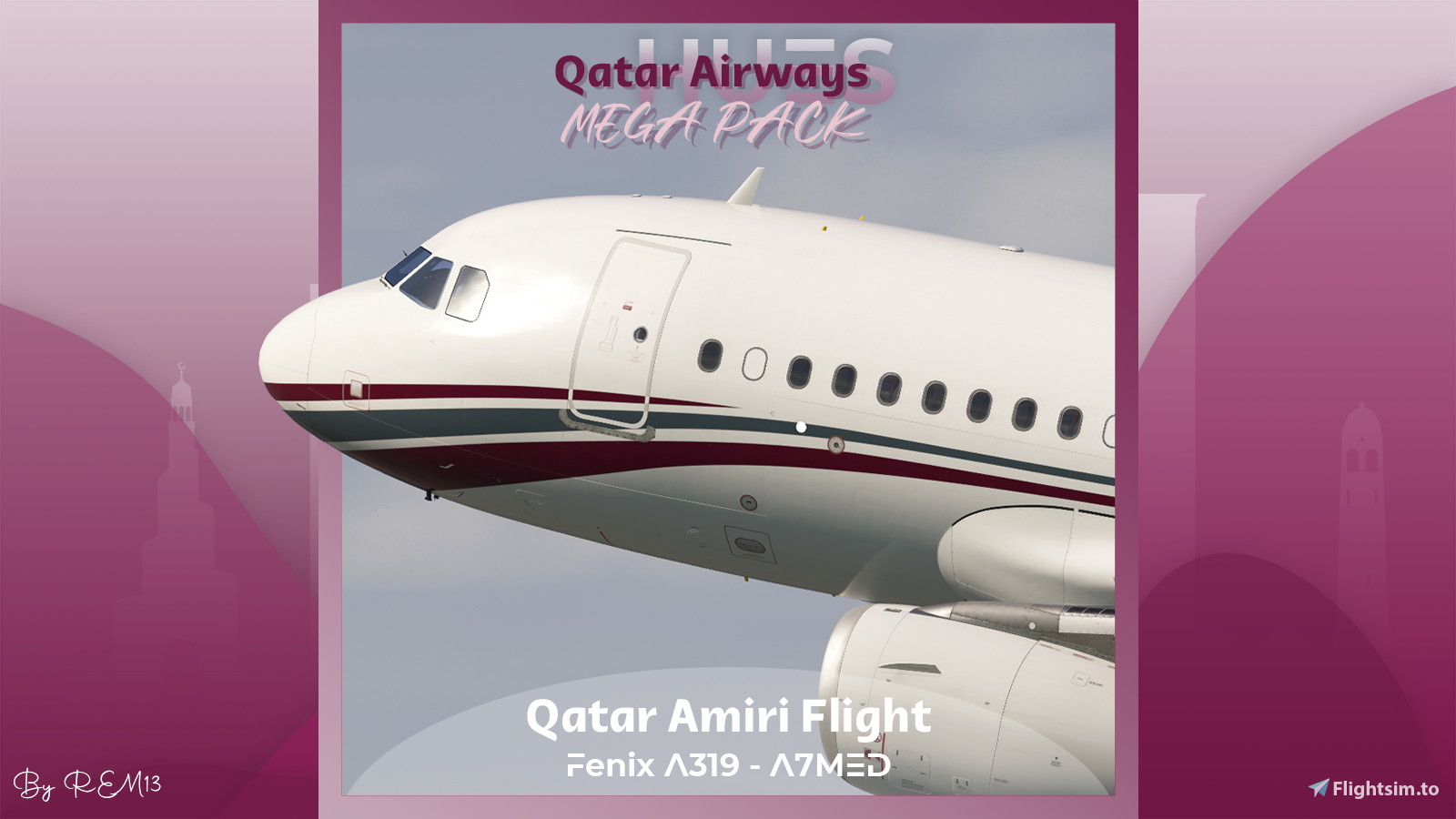 Qatar Amiri Flight A7-MED | Fenix A319 [8K+4K] - Aircraft Liveries