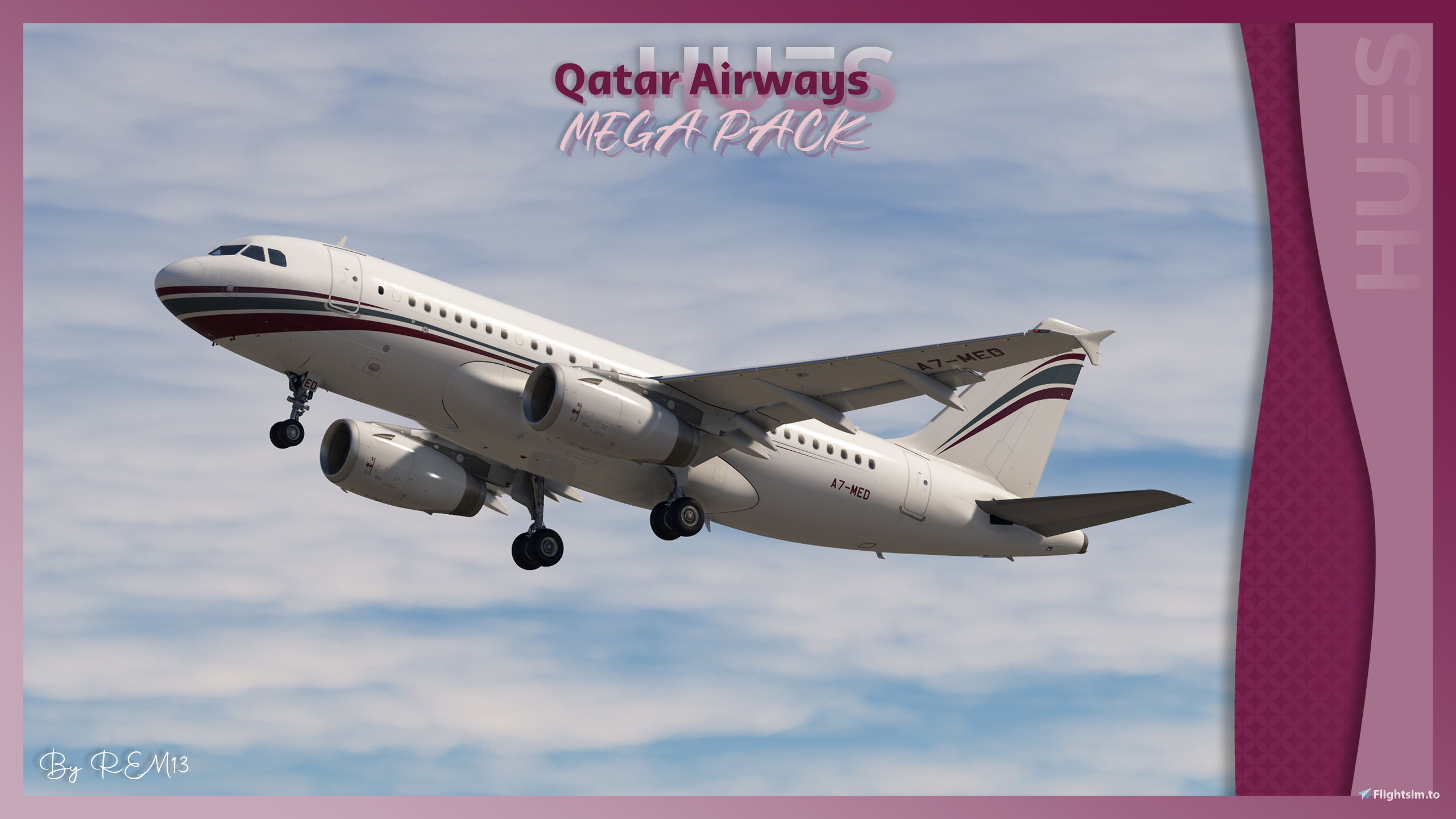 Qatar Amiri Flight A7-MED | Fenix A319 [8K+4K] - Aircraft Liveries