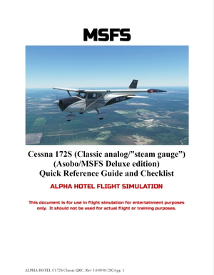 Quick reference/checklist for the Cessna 172 Classic thumbnail 1