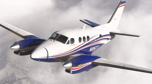 Red and Blue design / King Air C90 GTX