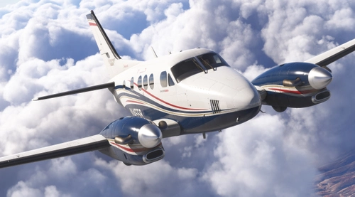 Red Blue Gold Design / King Air C90 GTX