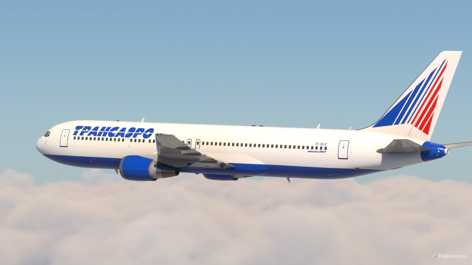 モリモリ RHDSim B767-300ER Transaero EI-RUY for Microsoft Flight