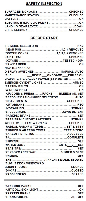 RYANAIR B737 NG - Normal checklist (official) thumbnail 2