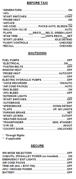 RYANAIR B737 NG - Normal checklist (official) thumbnail 3