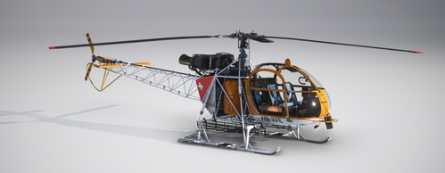 SA315B Lama HB-XFE Heliswiss Lakierung 