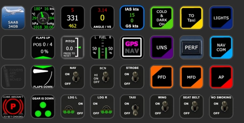 SAAB 340B profile for Stream Deck XL and Plus with AAO