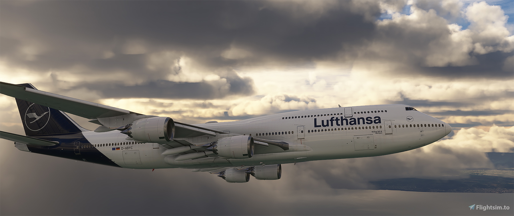 Salty 747-8i Lufthansa D-ABYC weathered. for Microsoft Flight
