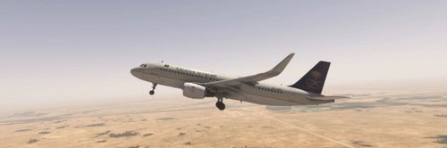 Saudi Airlines HZ-AS63 (Sharklet) 8K | w/Cabin |  Fenixsim A320