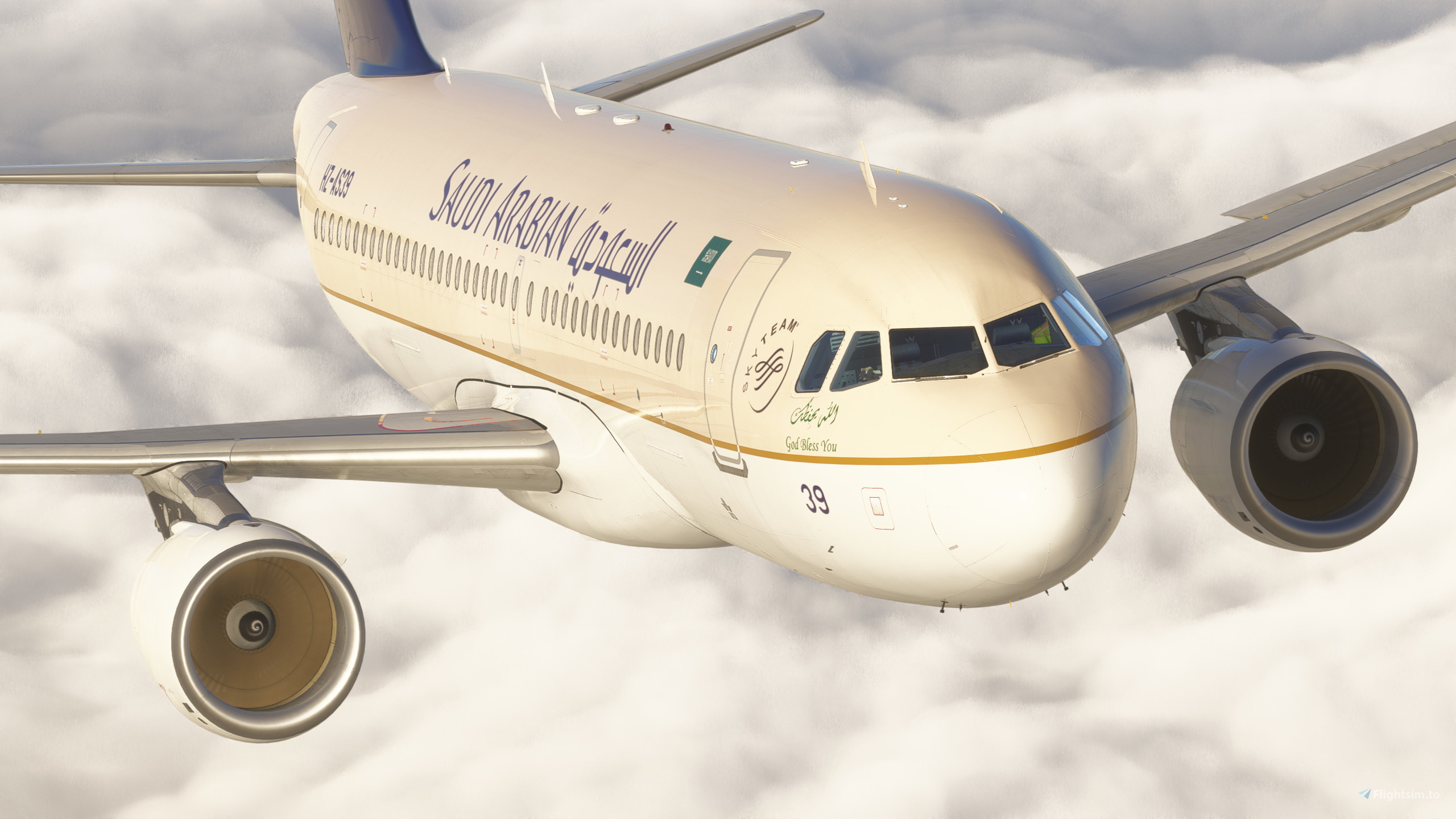 Saudi Arabian Airlines HZ-AS39 | Fenix A320 のために Microsoft