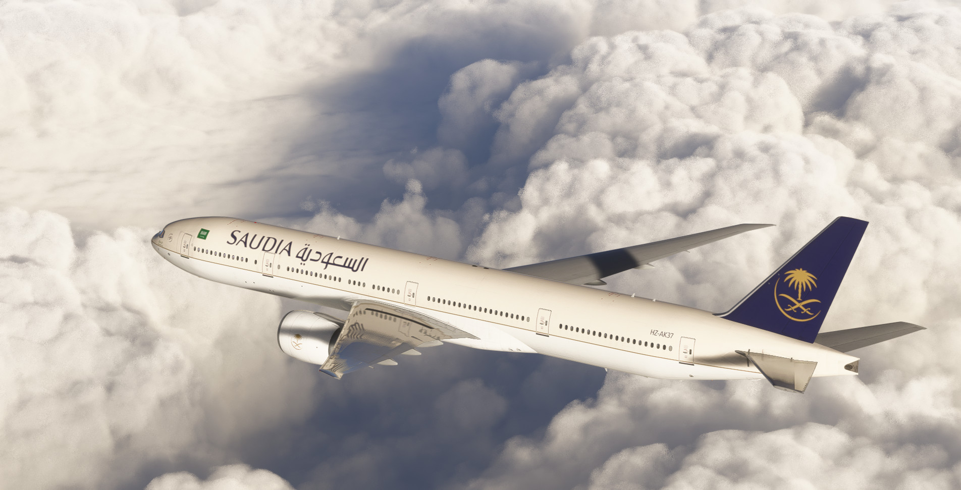 PMDG 777-3FG(ER) Saudia HZ-AK37 + w/Cabin - Image 1