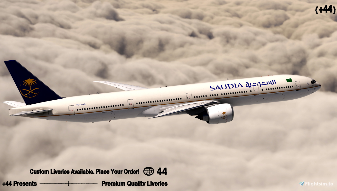 Threads - Saudia (HZ-AK42) PMDG 777-300ER - 8K 对于 Microsoft Flight ...