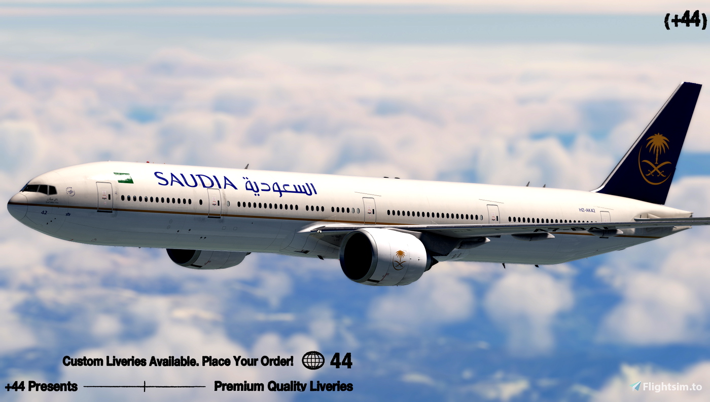 Threads - Saudia (HZ-AK42) PMDG 777-300ER - 8K 对于 Microsoft Flight ...
